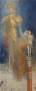 Fernand Khnopff Victoria Like Flames her Long Red Tresses Licked Germany oil painting artist